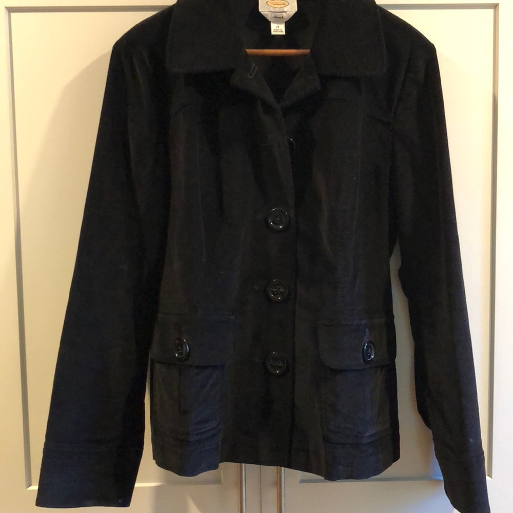Talbots black velvet jacket